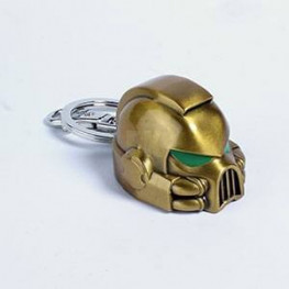 Warhammer 40K Metal klúčenka Space Marine MKVII Helmet Gold